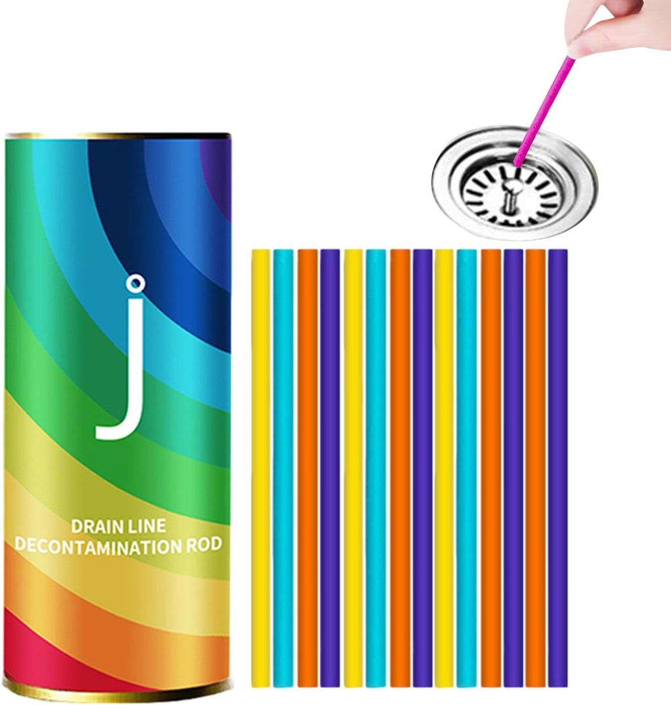 Drain Clog Remover Stick - Drain Clog Remover Tool - Anti-Gnat Unclogger for Descaling Sink Water Pipe Indoor Bathroom Toilet Tub Home