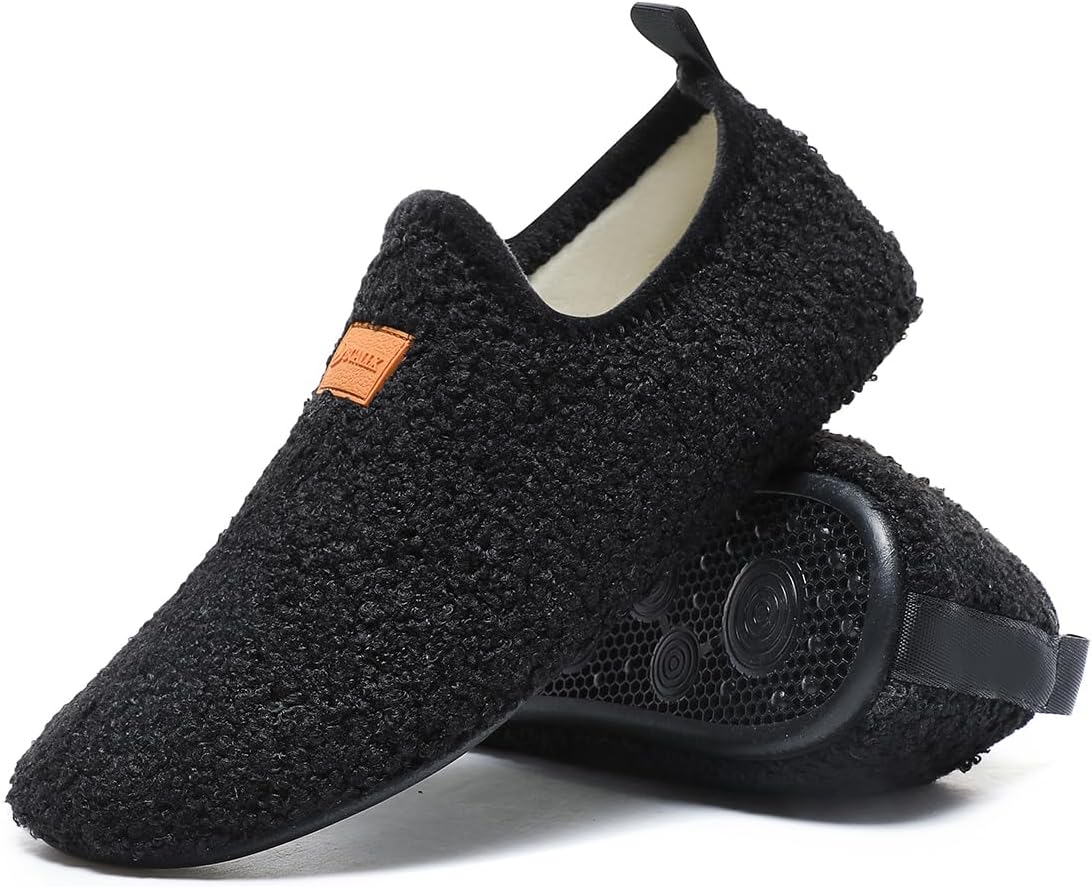 QZKDM Lightweight Slip on Grip Indoor House Slippers Barefoot Non Slip Home Exercise Yoga Shoes for Men Women