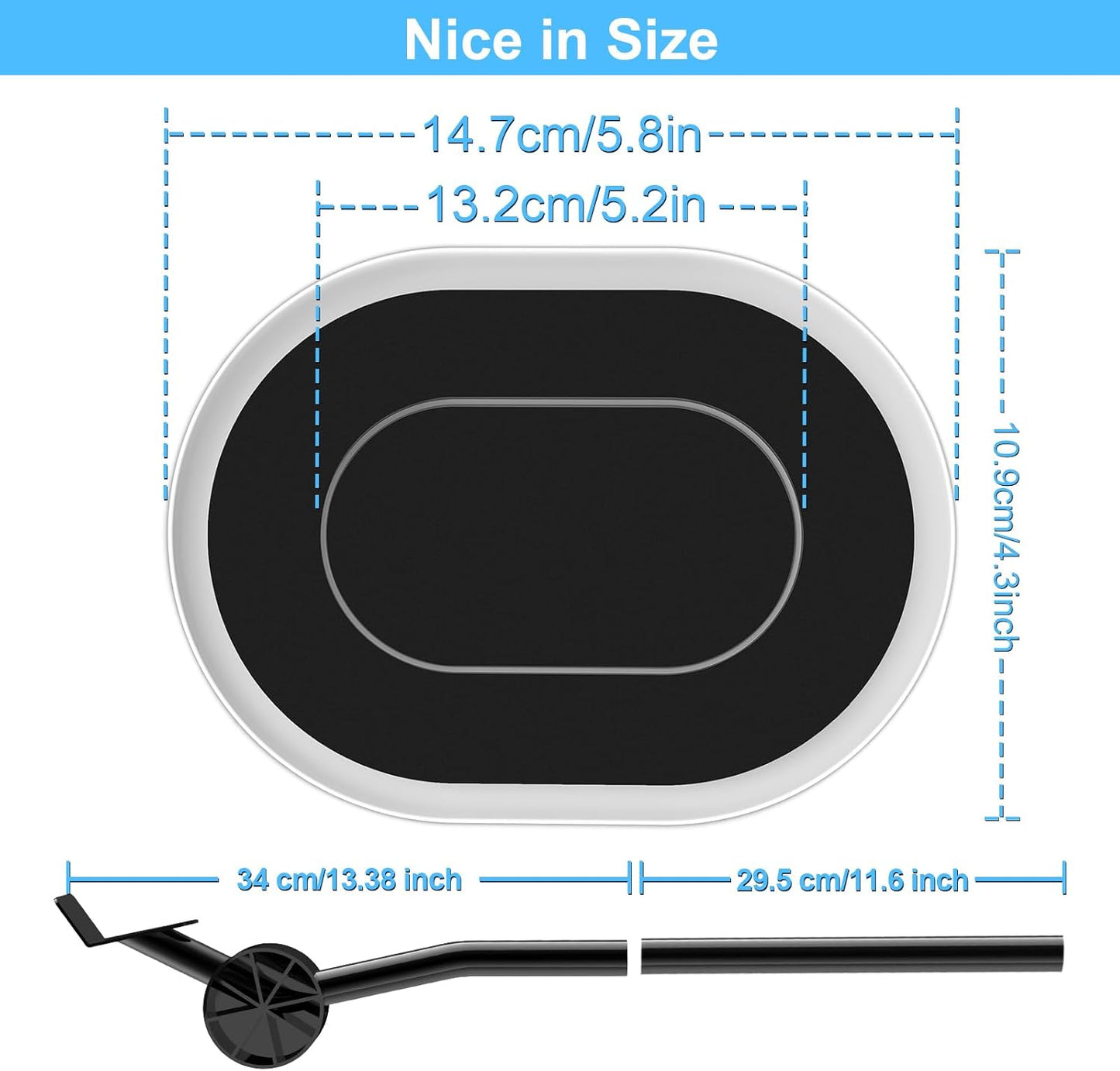 Upgrade Furniture Sliders, Furniture Sliders for Carpets, Oval Moving Pads with 8 PCS 5.8 * 4.3" Carpet Sliders+1 Lifter, Furniture Moving Sliders for Easy Move Bed Tables Cabinet, Protect Carpets