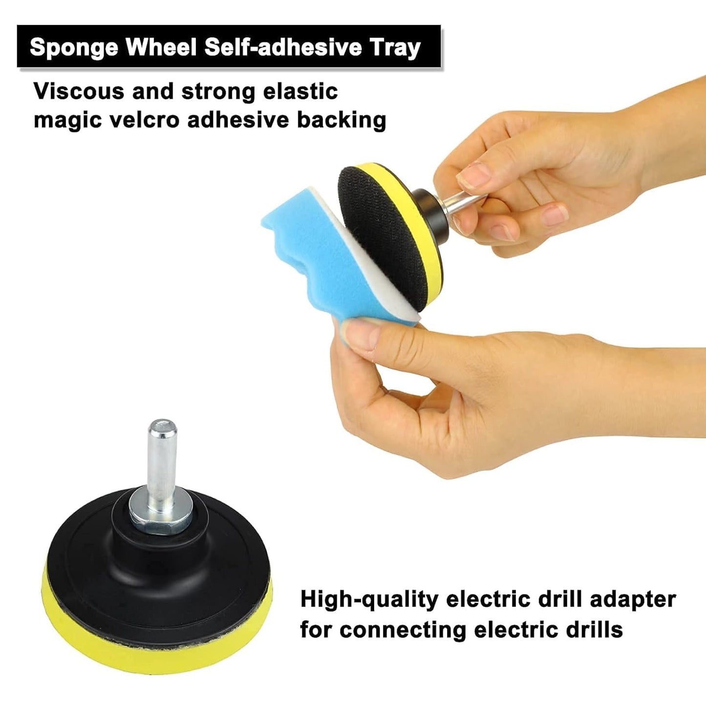 Car Polishing Buffing Kit 3Inch Drill Buffing Pad Buffing Pads, Wool Pads, Drill Attachments, Polishing & Buffing Wheels. for Headlights & Car Body. 11 Pcs Car Foam Car Wax & Buffer Kits