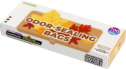 Odor Sealing Small Trash Bags Home & Food Use XL-100 Count Disposable Bags, Durable and Unscented (Color:Brown)