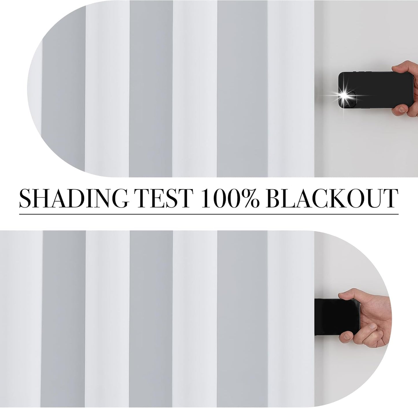 PONY DANCE White 100% Black Out Curtains 72 inch Length, Thermal Insulated Window Treatment Blacout Drapes for Bedroom, Room Darkening Noise Reducing Curtains for Living Room(2 Panels, 34 inches Wide)