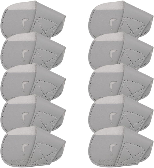 I Golf Iron Headcovers 10pcs PU Fit Both Right-Handed Clubs Golf Club Protector for Titleist Callaway Ping Taylormade Fit More Brands Golf Iron.