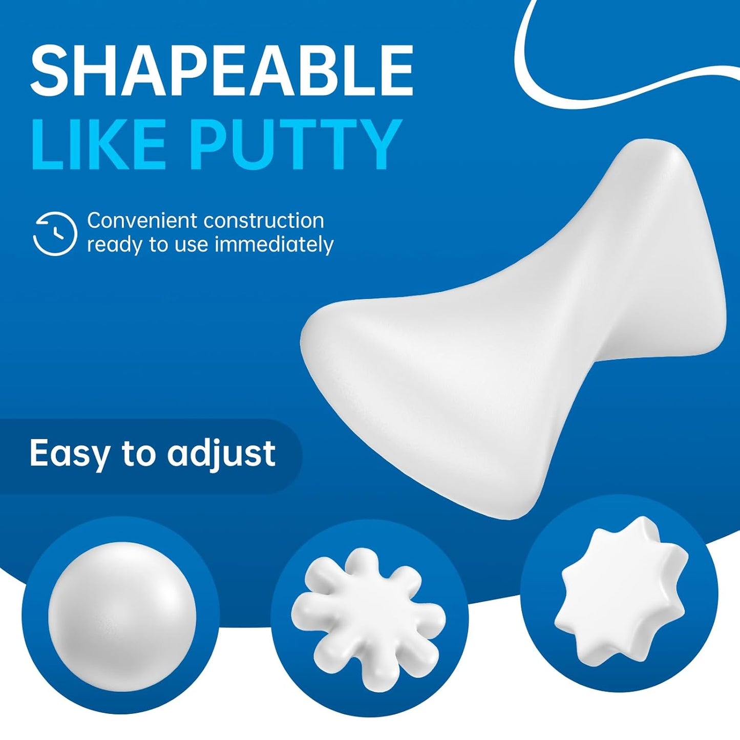 Quick Mending Mud & Waterproof White Sealant Putty (Pack of 8) - Ideal for Sealing: Air Conditioning Gaps, Wall Holes, and Drain Pipe Connections，Duct Seal Repair Sealing Clay.