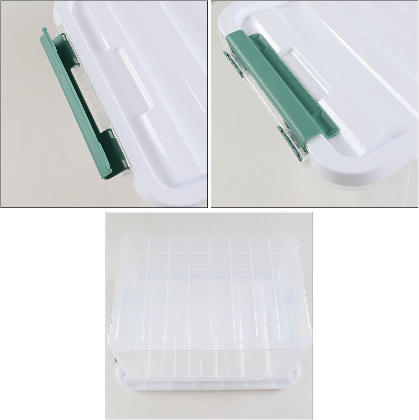 6-Pack 20 L Plastic Storage Box, Clear Latch Storage Box with Lids