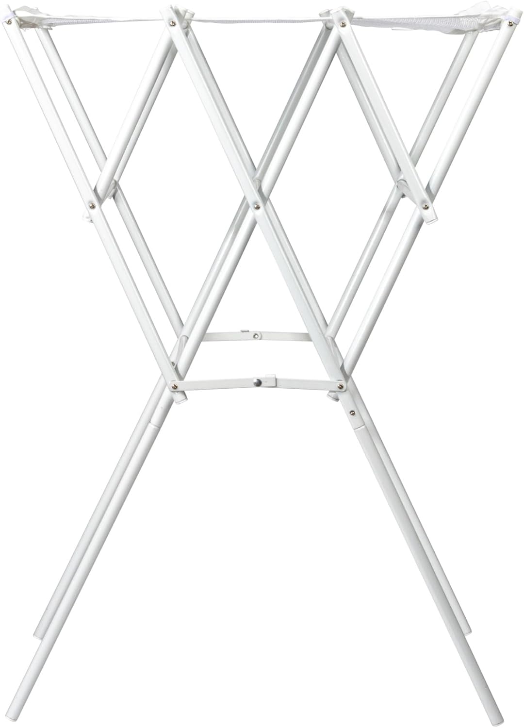 Household Essentials Clothes Drying Rack, Foldable, Expandable and Collapsible Laundry Drying Rack, White