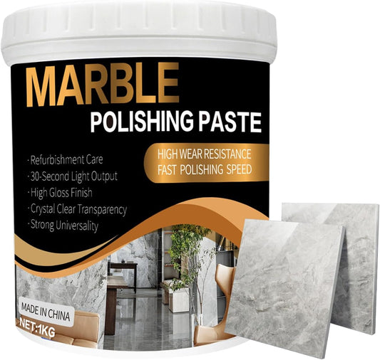 Marble Polishing Paste Kit, Marble Polishing Compound, Countertop Cleaner, Quartz Polish, Sealant & Protector For Marble Countertops, Floors, Walls