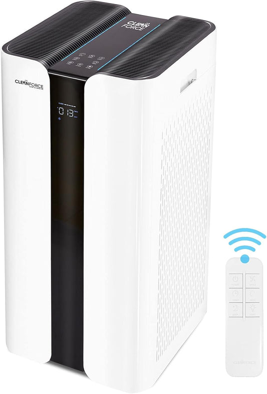 CleanForce Extra large Air Purifier for home large room, covers 4000 ft², H13 True HEPA Filter, Filters 99.97% Dust, Smoke, Odor, Pollen, VOCs, Commercial Air Cleaner for office, classroom | MEGA1000