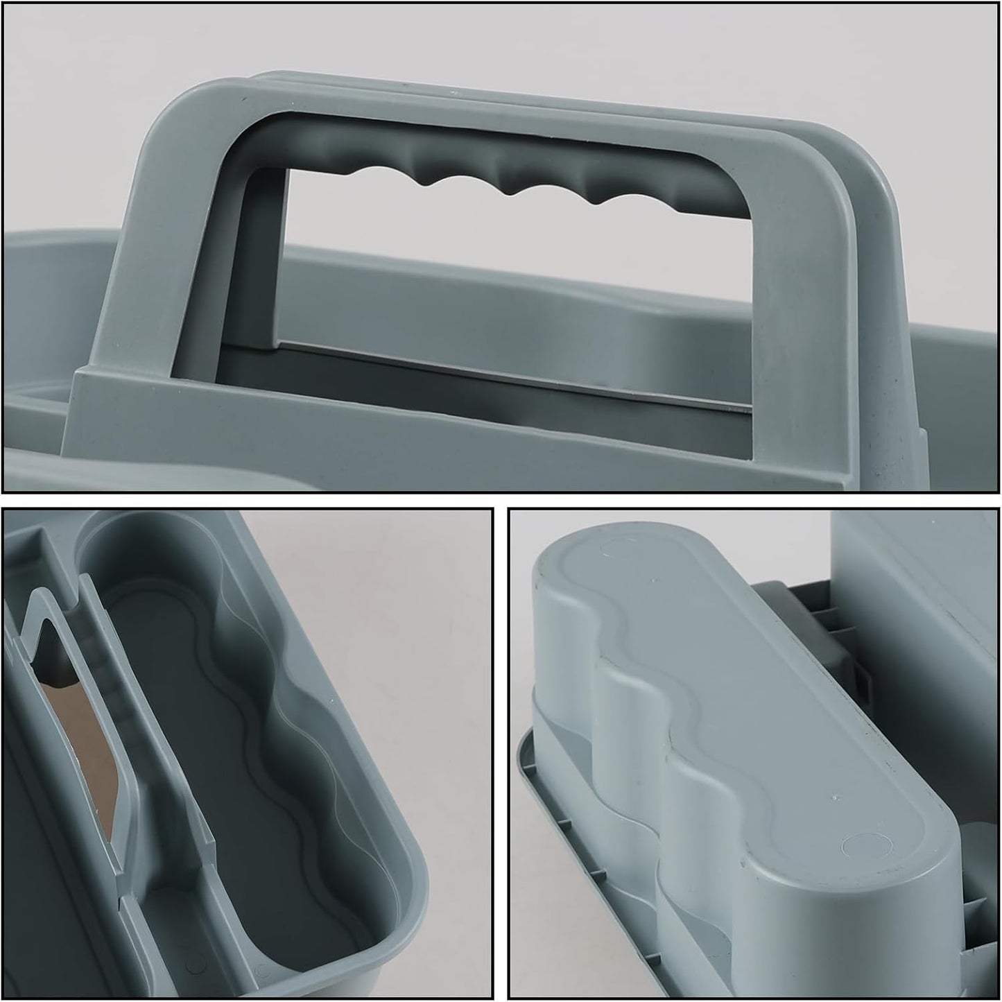 Zopnny Multiuse Caddy Organizer with Handle, Plastic Shower Caddy Basket, Divided Storage Tote Holder for Bathroom, Shower, Cleaning, Kitchen, Office, Dorm (6-Pack)