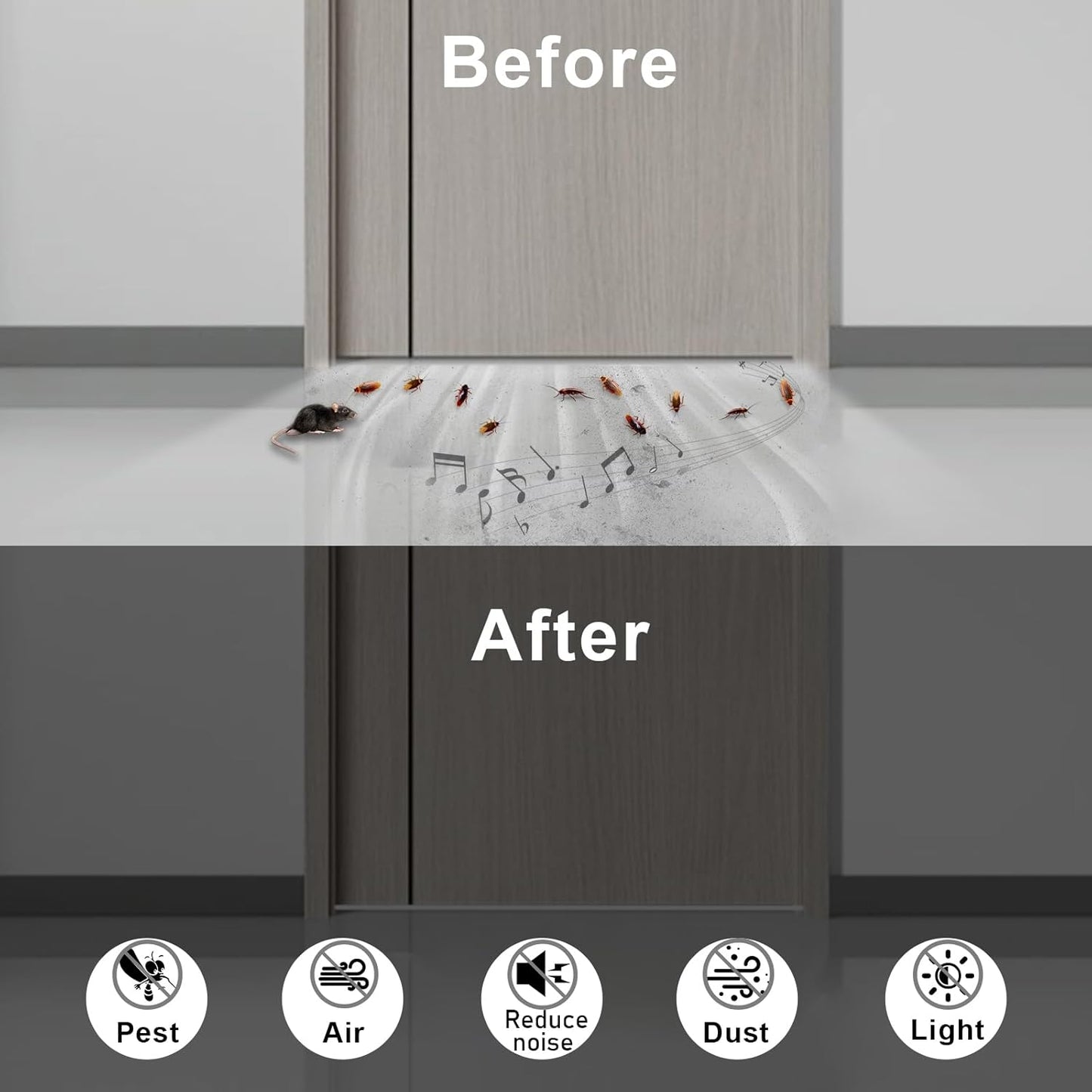 Upgraded Strong Adhesive Foam Tape, Soundproof Door Insulation Weather Strip, Weatherproof Door Weather Stripping Door Seal Strip for Sliding Door, Windows, White(1/4 in x 1/8 in x 50Ft)