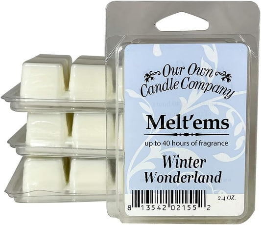Our Own Candle Company Premium Wax Melt, Winter Wonderland Scent, 6 Cubes, 2.4 oz (4 Pack)