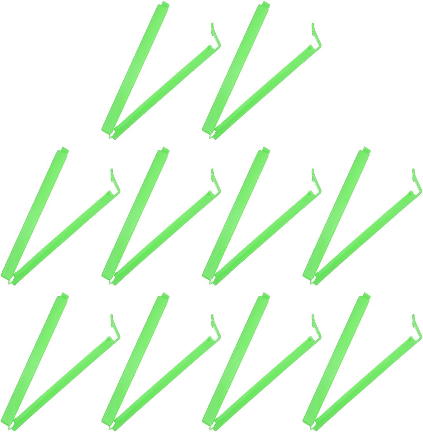 PATIKIL Sealing Clips 4.3 Inch, 10 Pack Reusable Plastic Bag Clip Clamp Sealer for Food Storage Snack Bag Home Kitchen, Green