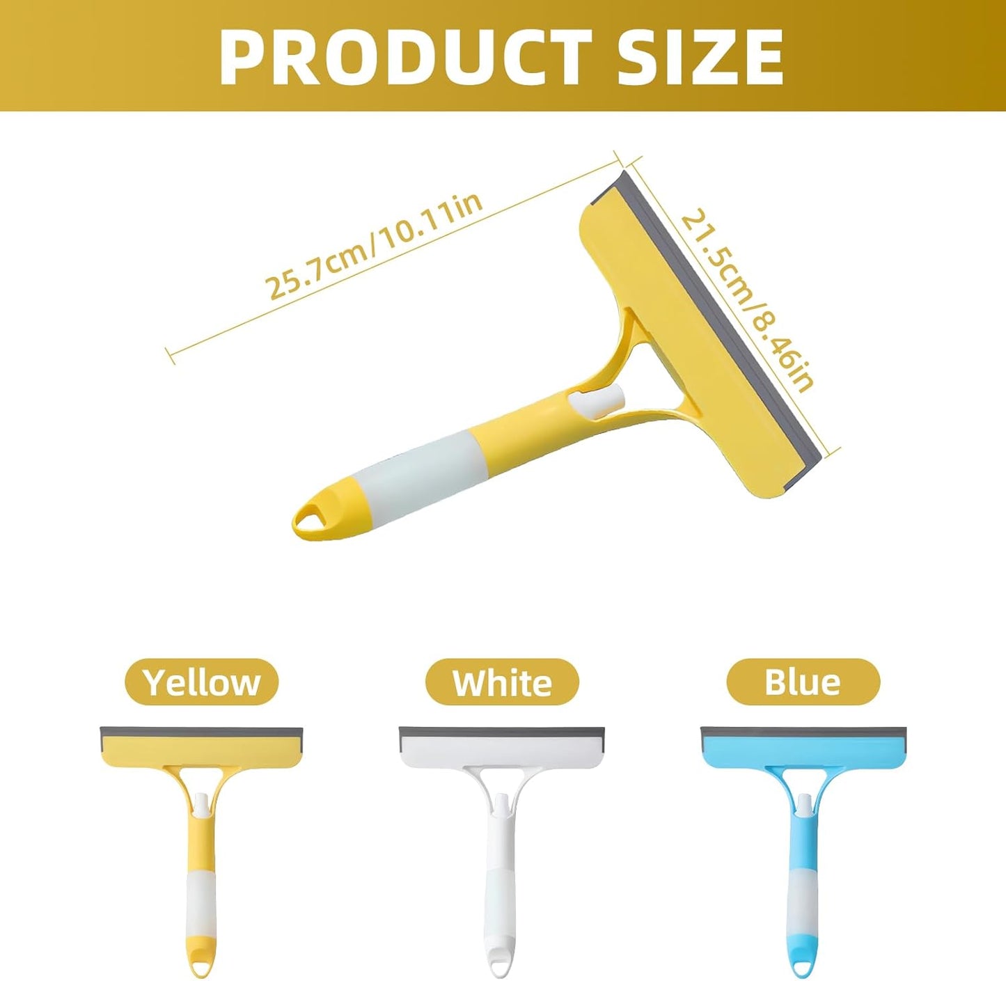 3 in 1 Spray Squeegee, 3 in 1 Window Squeegee Cleaner, Window Squeegee with Spray, WindowSqueegee Cleaner Tool with SprayBottle for Car Home Windows Mirrors, 3 Pcs