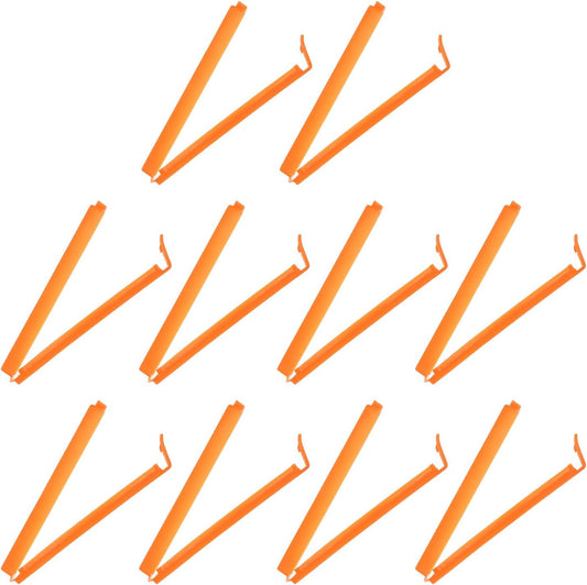 PATIKIL Sealing Clips 4.3 Inch, 10 Pack Reusable Plastic Bag Clip Clamp Sealer for Food Storage Snack Bag Home Kitchen, Orange