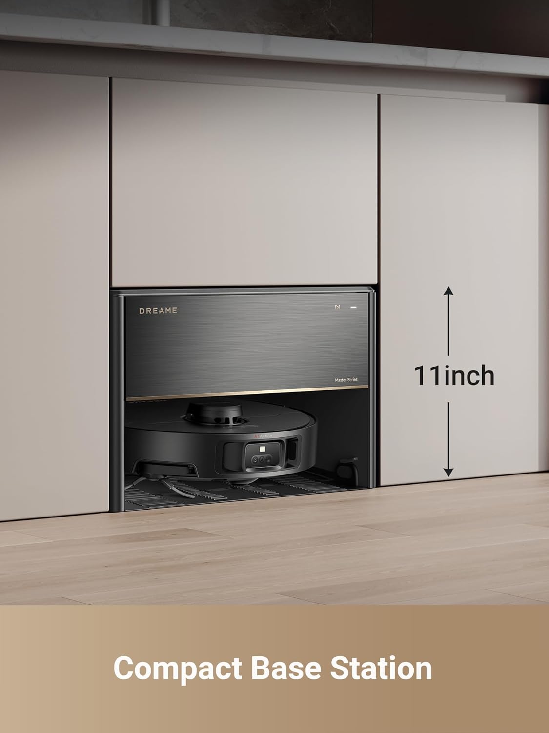 DREAME X40 Master Robot Vacuum Cleaner, 12,000Pa Suction, Auto Refilling & Draining, Smart Navigation, Mop Self-Cleaning, Pet-Friendly, 11 inch Compact Base, Alexa/Siri/Google Home Compatible