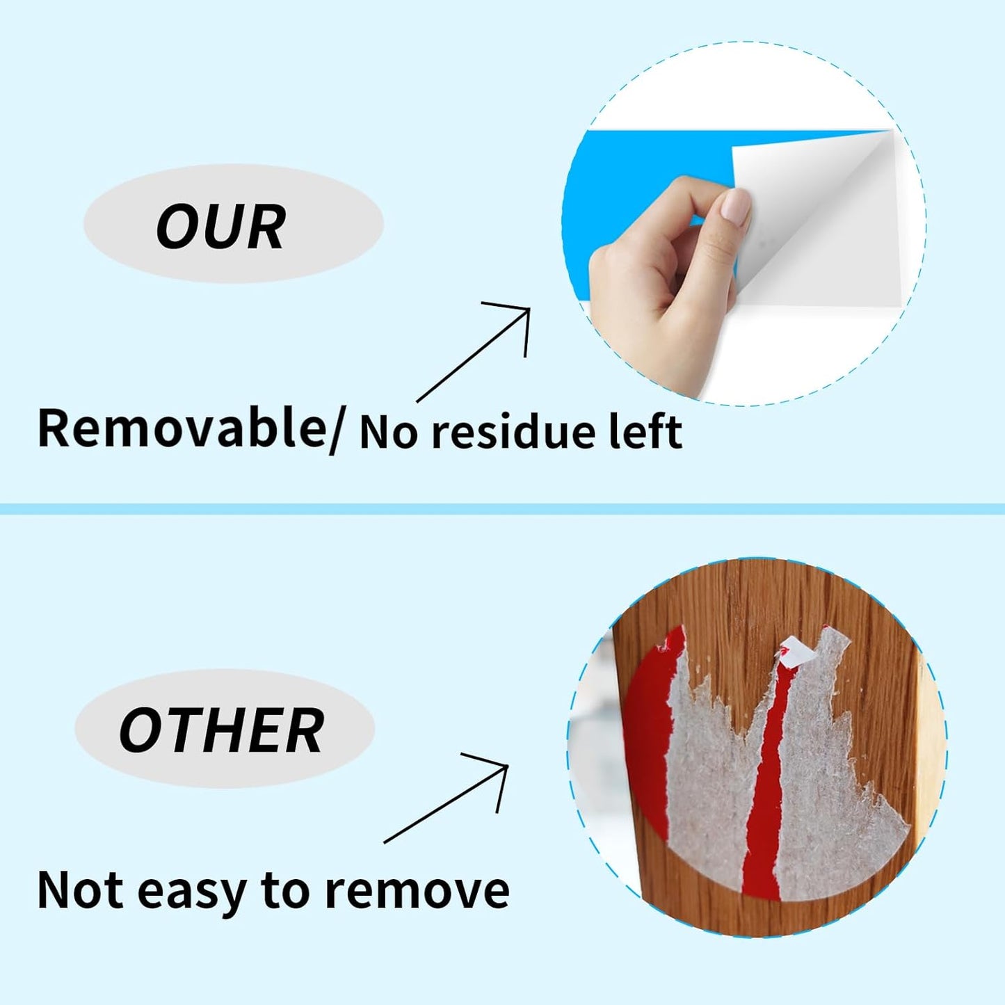 STARLIBOO 3"X5" Rectangle Colored Labels, Removable Moving Labels for Boxes, Permanent Warehouse Moving Stickers Square Label (250Labels, Blue)