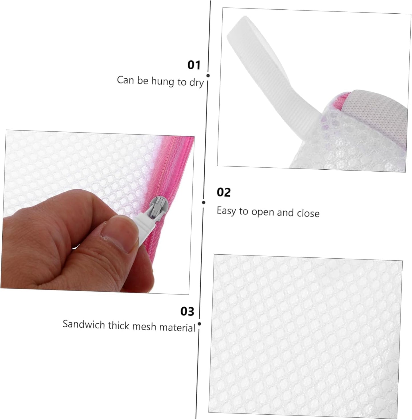 6pcs Laundry Bag Mesh Wash Bag Mini Washing Machine Underwear Washing Bag Wash Bags Protecting Foldable Laundry Pouch Travel Sandwich Mesh Laundry Bag Bra