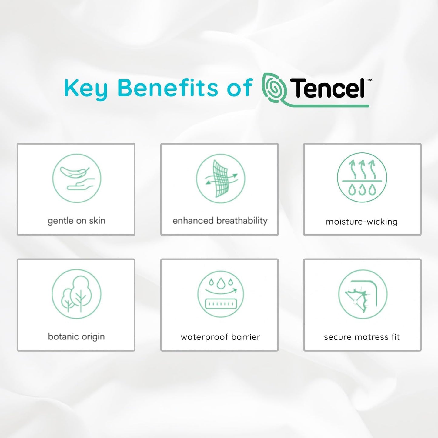 PUREgrace Tencel Mattress Protector (King) – Waterproof, Noiseless Cover, Soft and Breathable with Deep-Pocketed Corners for Secure Fit