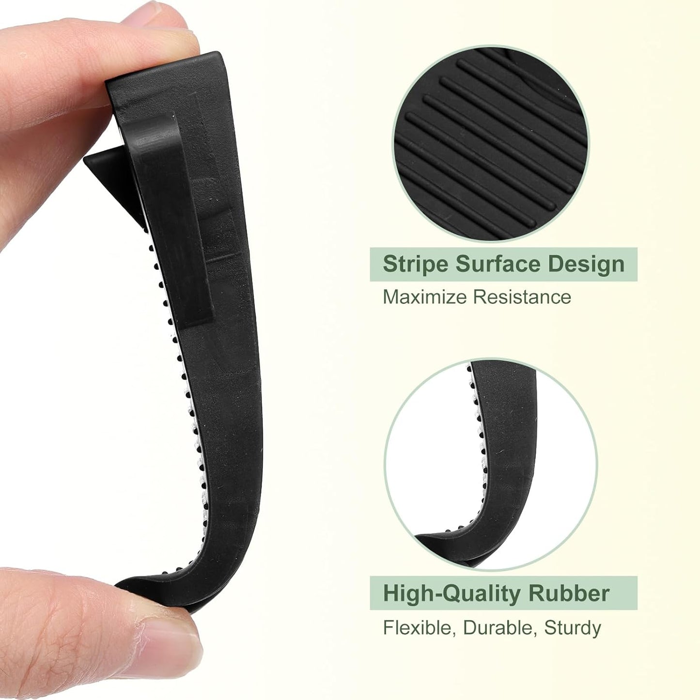 uxcell 2 Pcs Door Stoppers for Bottom of Door, Rubber Stackable Door Stopper Wedge Anti-Slip, 2.13 Inch, Black