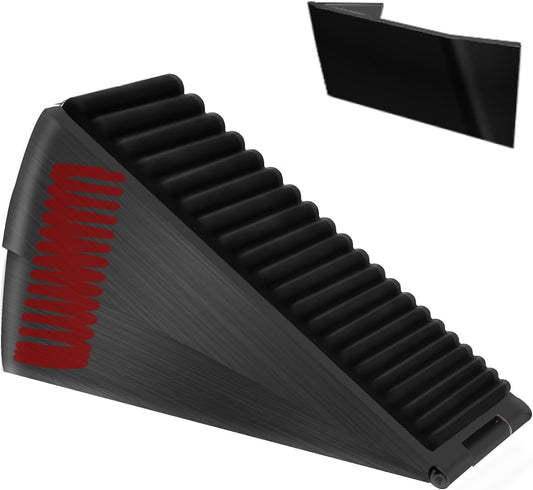 Heavy Duty Door Stopper Adjustable Spring Large Stoppers Wedge, Tall up to 3 Inches Doorstop Stainless steels Made Suits Any Heavy Doors