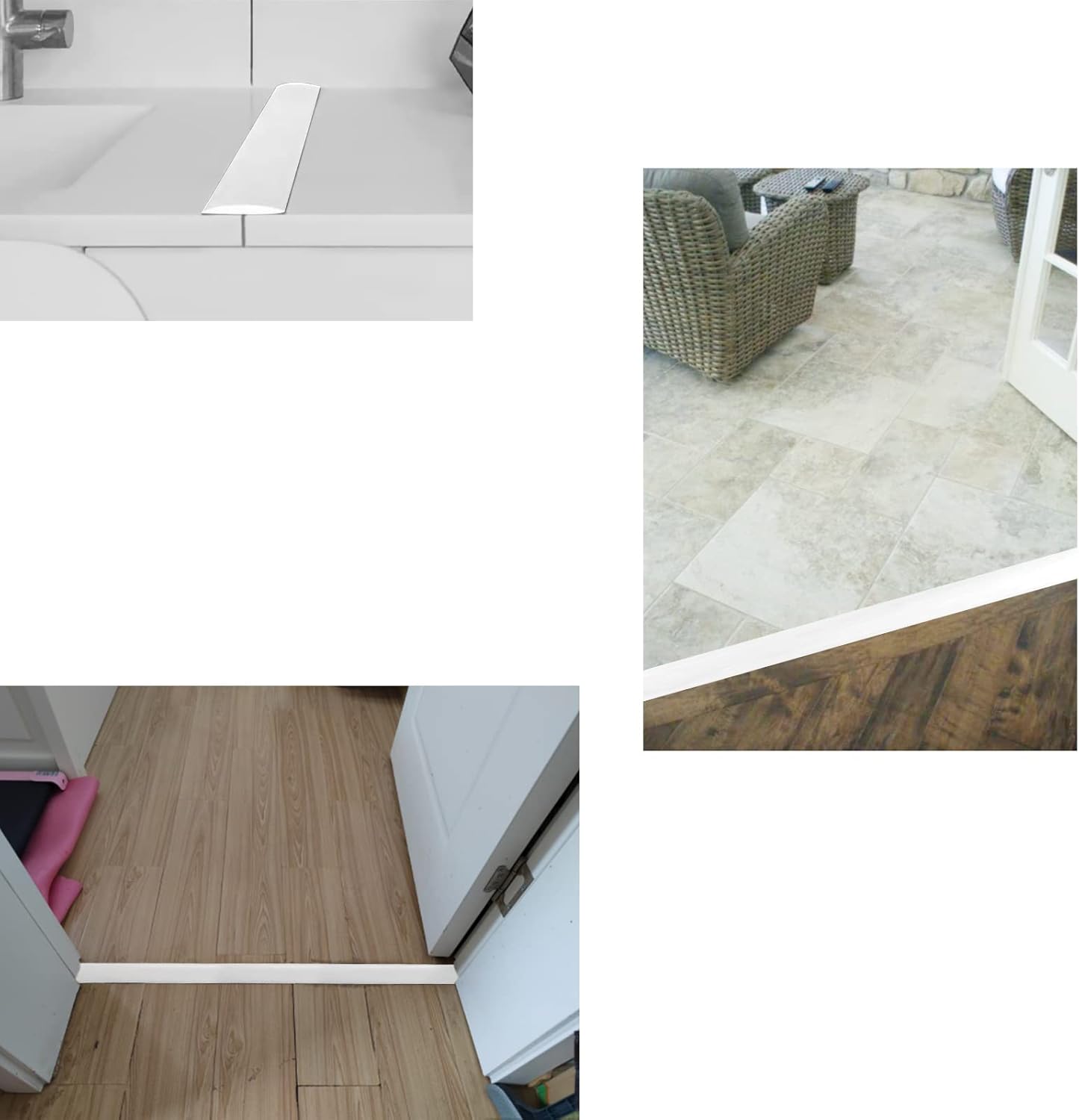 Floor/Door Flat Transition Strip & Self Adhesive Floor Vinyl Floor Edge Trim Laminate Floor Gap Covering Joining Strip