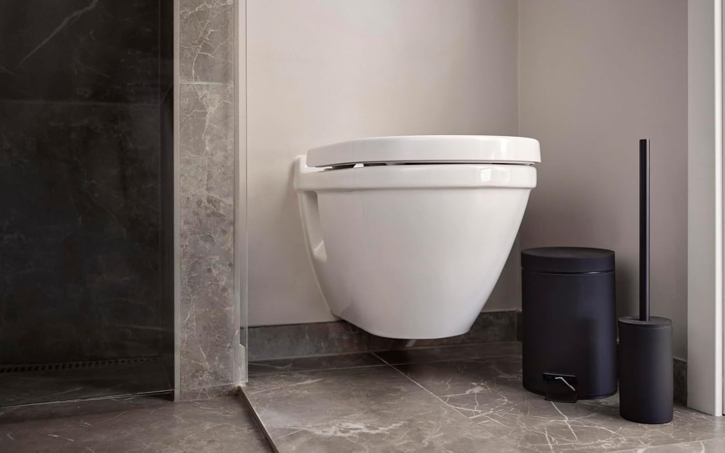 Zone SOLO 330240 Toilet Brush, Black, H: 17.6 inches (44.8 cm), D: 3.3 inches (8.4 cm), Toilet Brush