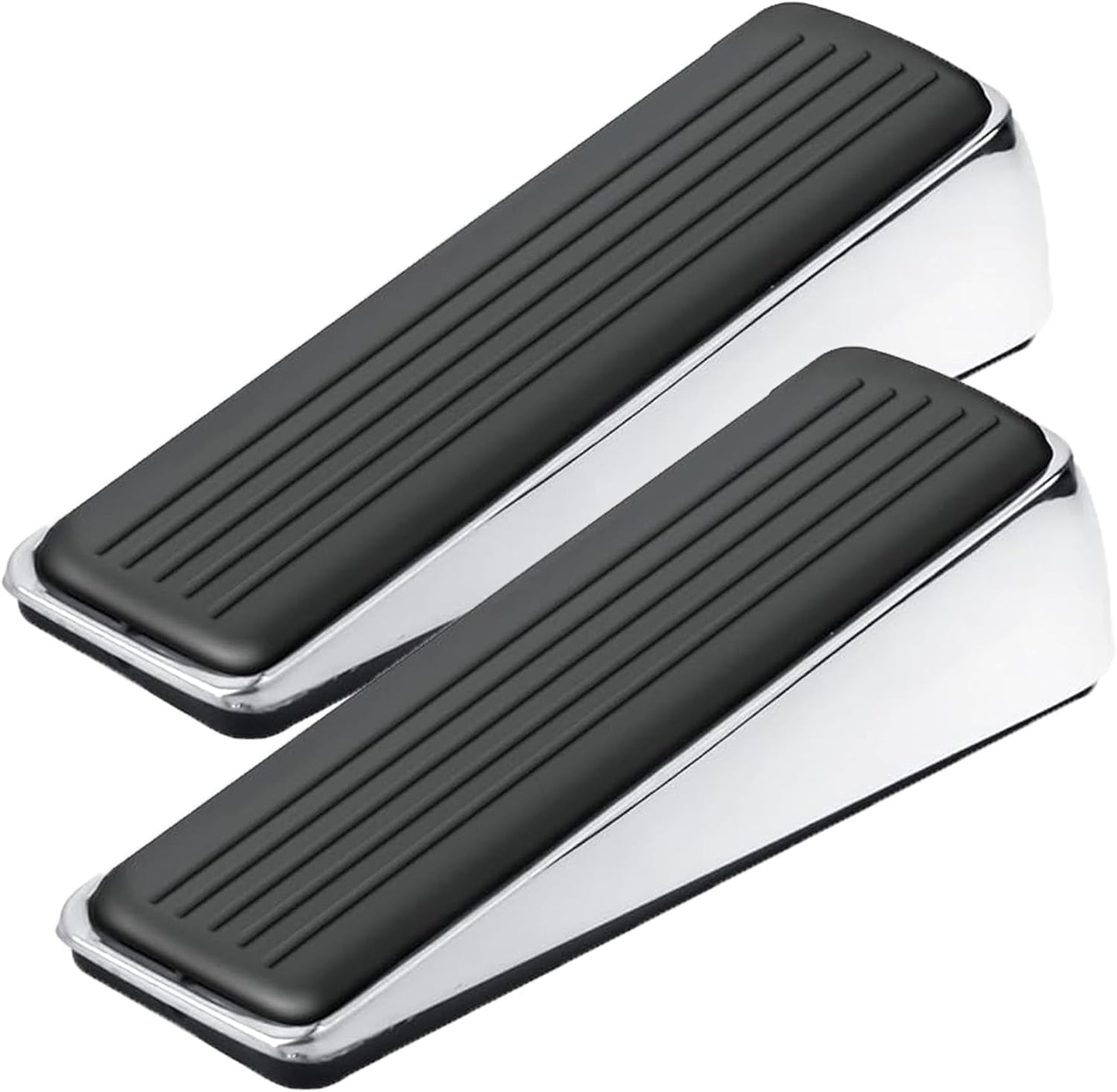 Strongest Door Stopper for Bottom of Door, Heavy Duty Door Stop Wedge Made of Premium Quality Zinc and Rubber Suits Any Heavy Door Any Smooth Floor