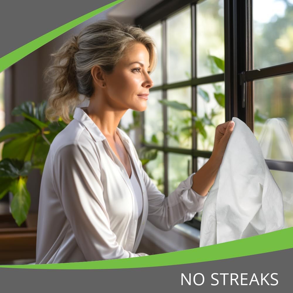 Microfiber Magic Streak Free Cleaning Cloth 10 Pack Clean Any Surface with Just Water Eco Friendly Perfect for Window, Mirror, Glass, Kitchen, Counters, Appliances, Car, Cycle, TV Screen