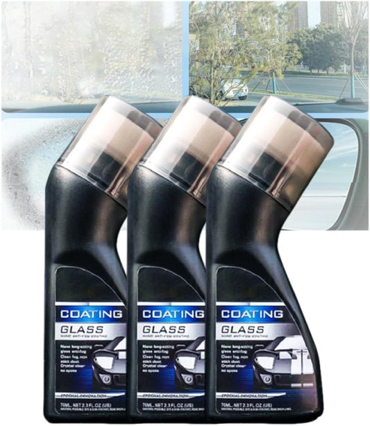 Micromolecular Anti-Fog Coating Wiper–Keeps Your Windshield Clear & Fog, Car Anti-Fog Agent with Applicator, Magic Gem Coating Glass, Anti Fog for Car Windshield,Windows,Mirrors,Glasses (3PCS)
