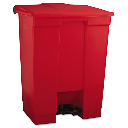 Rubbermaid Commercial Products Legacy Step-On Trash/Garbage Can/Bin, 18 Gallon, for Doctor's Office/Hospitals/Healthcare, Red