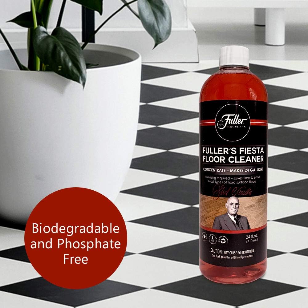 Fuller Brush Fiesta Floor Cleaner Liquid Concentrate - Multi-Surface & Industrial Cleaning For Hardwood, Laminate, Linoleum, Tile & Ceramic Floors, 24 Fl. Oz. Bottle