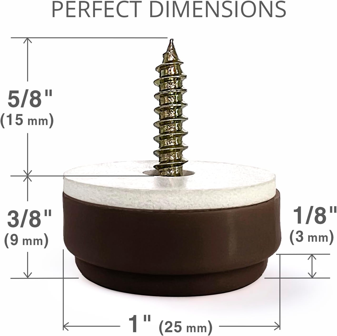 Chair Glides X-PROTECTOR – 16 PCS 1" Furniture Glides – Screw-On Chair Sliders – Premium Chair Leg Floor Protectors – Slide Furniture Effortlessly on All Floor Types with Small Furniture Sliders!