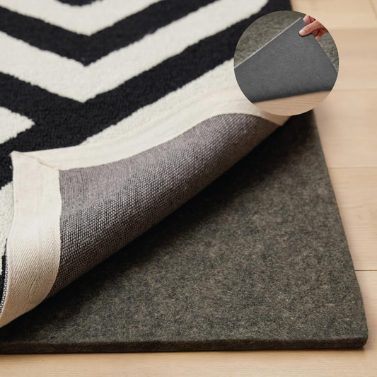 GORILLA GRIP Felt and Natural Rubber Stay in Place Slip Resistant Rug Pad, 1/4in Thick, 3x5 FT Protective Padding Under Area Rugs, Cushioned Gripper Pads, Carpet Runners, Hardwood Floors Protection