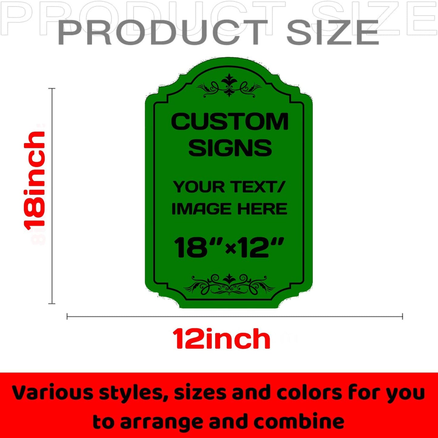 Personalized Aluminum Metal Signs - Weatherproof, Custom Text & Picture, Multiple Sizes - Hazard, Garden, Custom Door & Business Signs