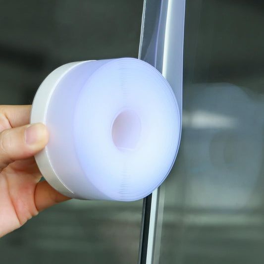 FOURGUN Weather Stripping Door Seal 45 MM * 16.5FT Insulates Soundproofs Perfect for Door Frames Windows Bathroom Shower Glass Gaps Blocks Cold Air Rain Door Seal Strip