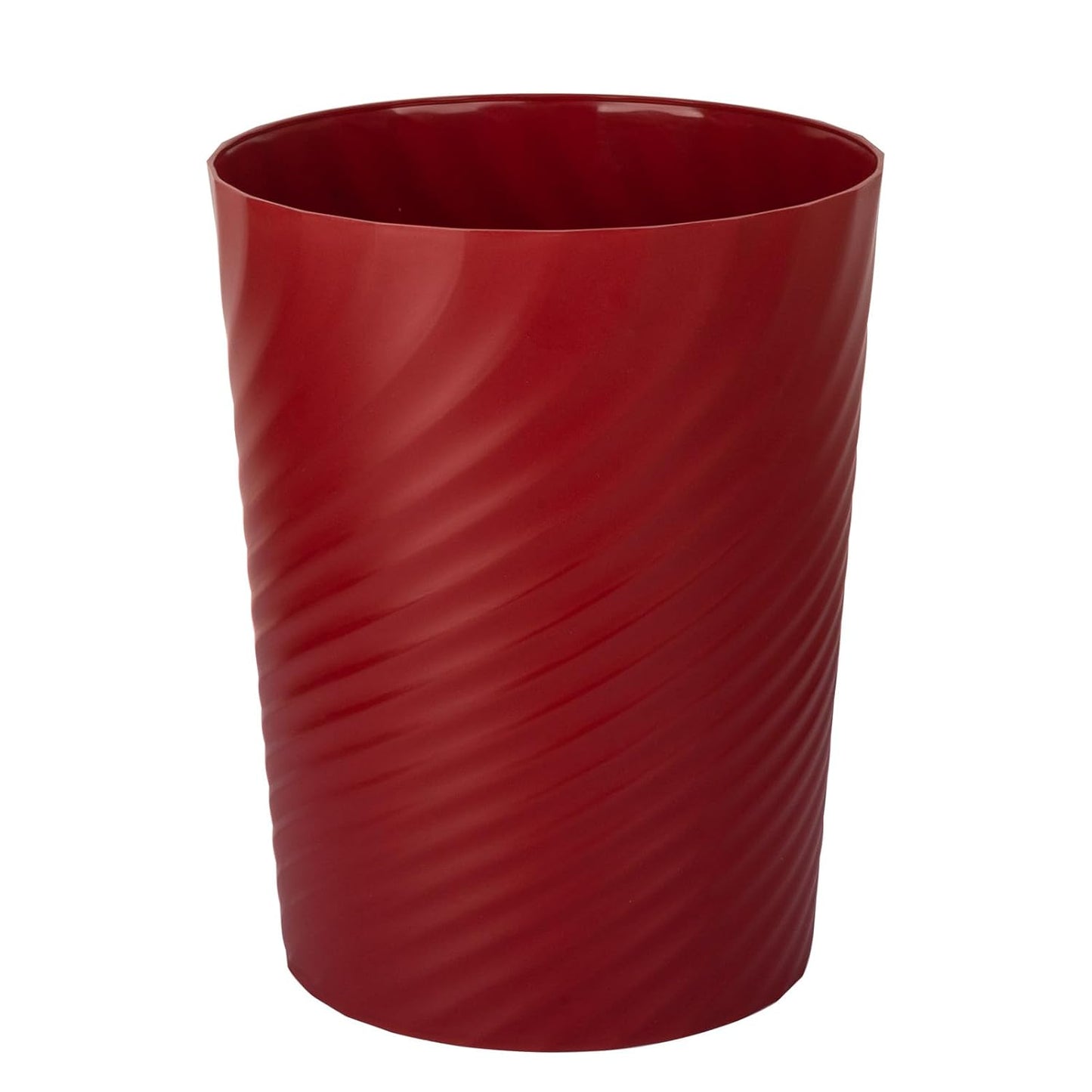 UUJOLY Plastic Small Trash Can Wastebasket, Garbage Container Basket for Bathrooms, Laundry Room, Kitchens, Offices, Kids Rooms, Dorms, (Red, 1.8 Gallon)