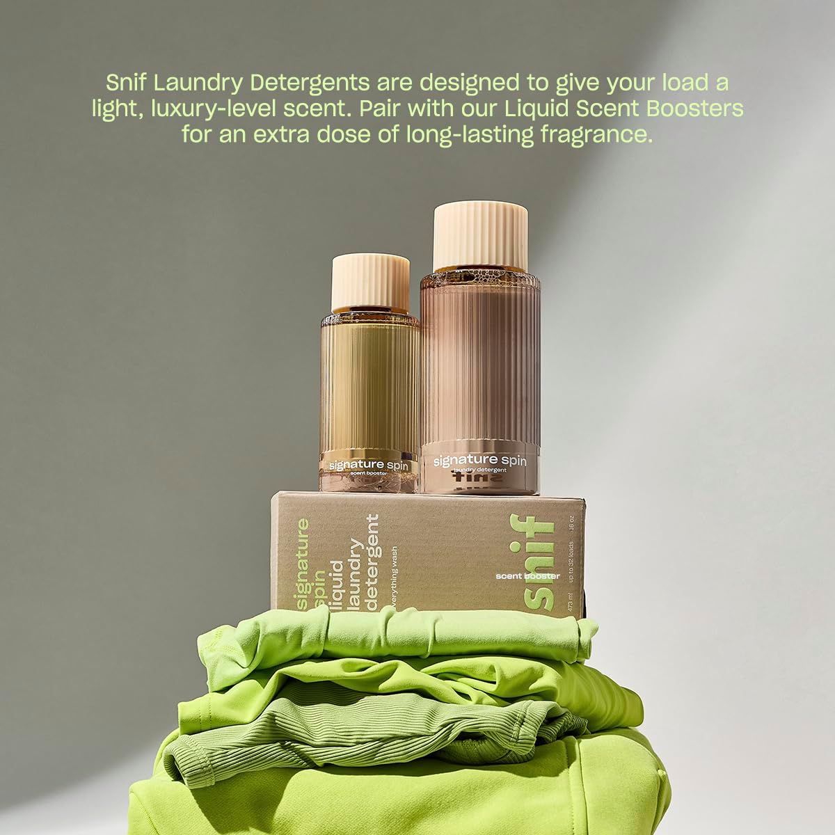 Snif Signature Spin Scent Booster, Classic, Clean and Crisp Scent, 25 Loads, Non-Irritating to Skin, Clean, Non-Toxic, Vegan, Cruelty Free, 8.5oz