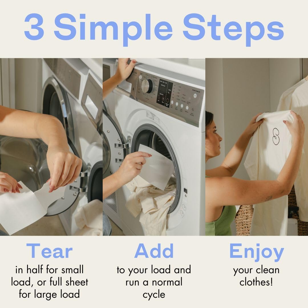 Skipper 50% LARGER Laundry Detergent Sheets Refill Pack (120 sheets / 240 loads) - Orange Blossom