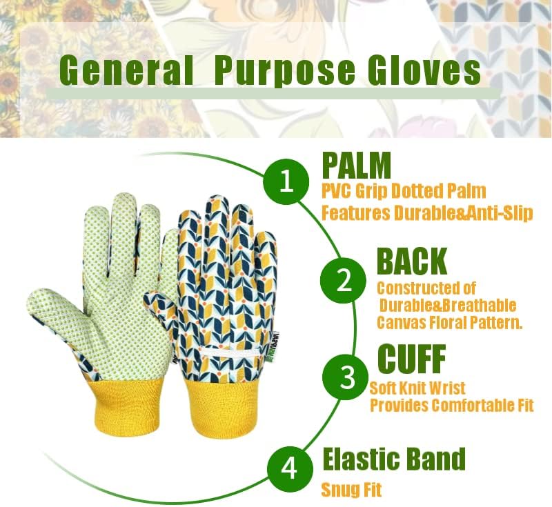 Thorn Proof&Puncture Resistant Gardening Gloves with Grip,Garden Gloves for Women, Leather Work Gloves,Gifts