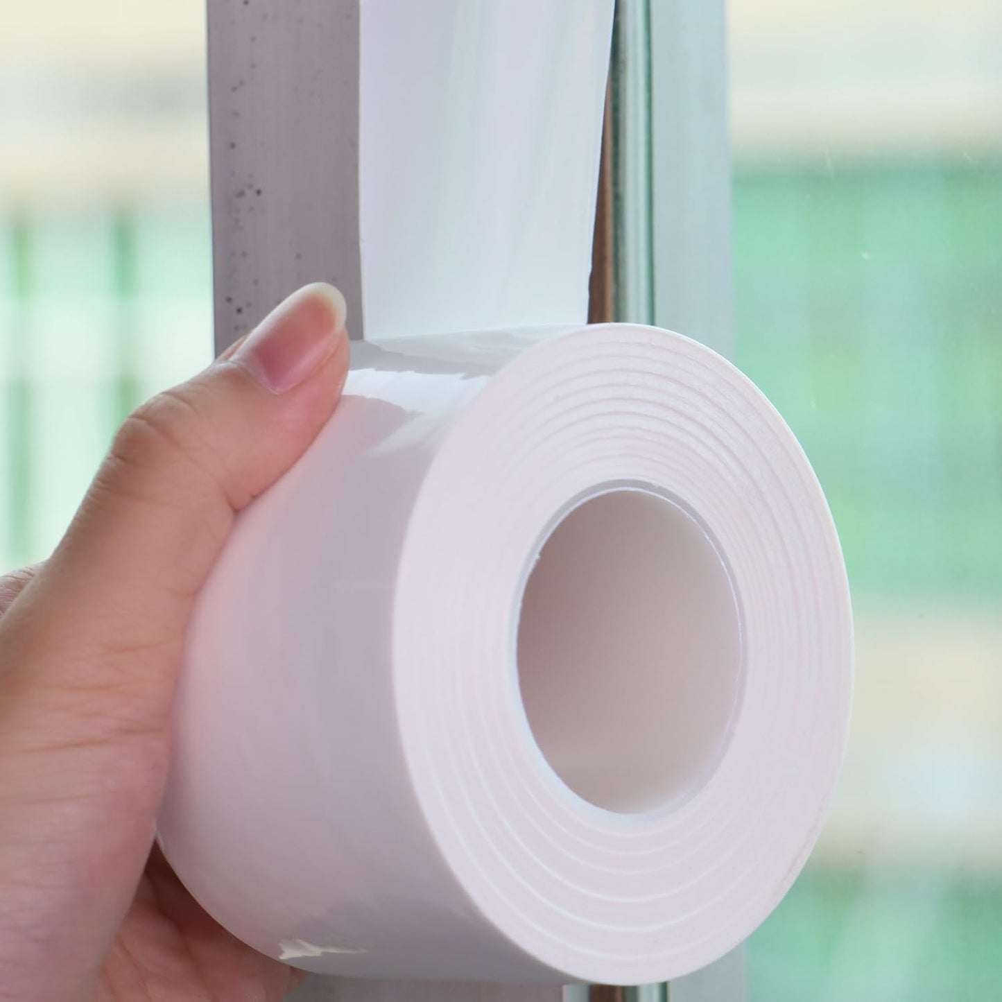 Window Insulation for Winter Weather Sealing Tape 2 Inch x 50 Yards Weather Stripping Residue Free Draft Isolation Sealing Film Tape for Shower Glass Gaps and Doors Windows