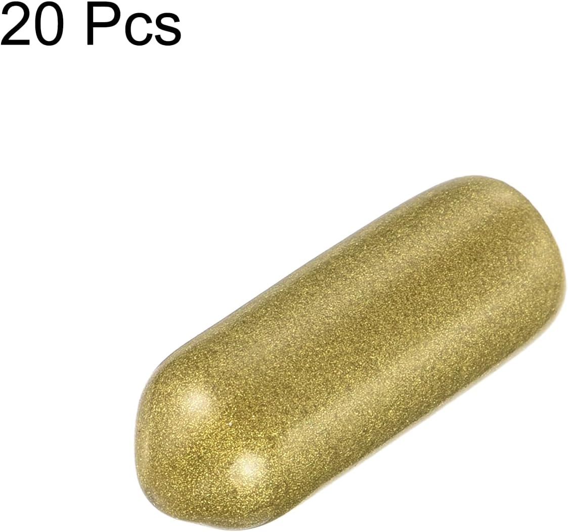 uxcell 20pcs Rubber End Caps 5.5mm ID Vinyl Round Tube Bolt Cap Cover Thread Protectors Gold