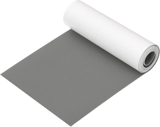 PATIKIL Leather Patches Tape for Furniture, 6.3 x 61 Inch Self Adhesive Vinyl Leather Repair Kit Cover Sheet for Couch, Sofa, Car Seats, Office Chair, Deep Gray