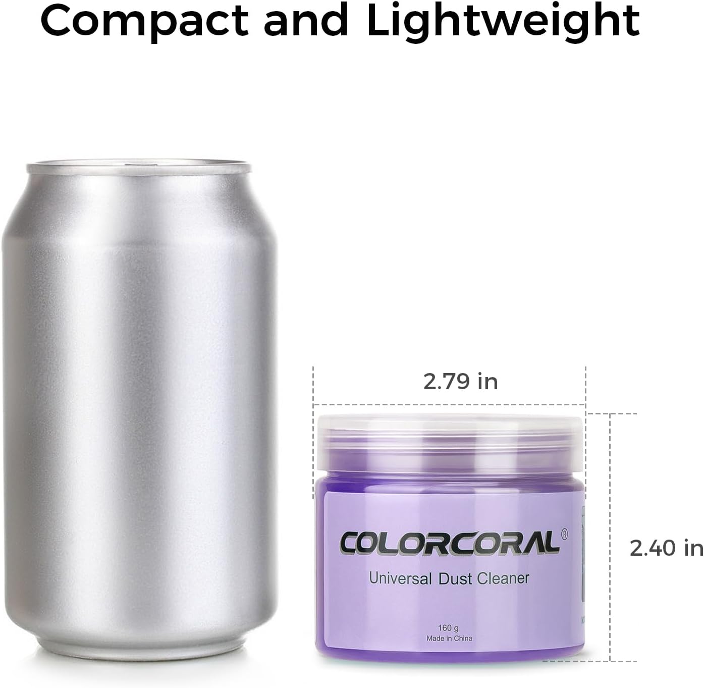 COLORCORAL Cleaning Gel for Car Universal Gel Cleaner Auto Detailing Car Vent Keyboard Cleaning Putty Car Interior Cleaner Dashboard Dust Remover Putty Auto Duster Cleaning Kit 160G - Purple