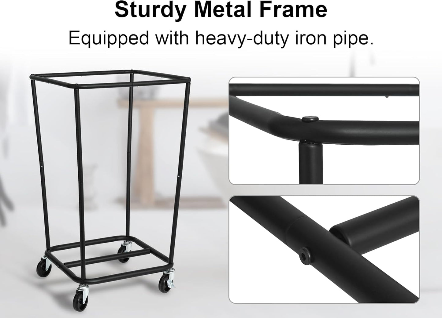 StorageWorks 160L Laundry Basket with Wheels, Large Rolling Hampers for Clothing Organizer, Dirty Clothes Basket for Hotel, Home, Closet, Dorm, Blue