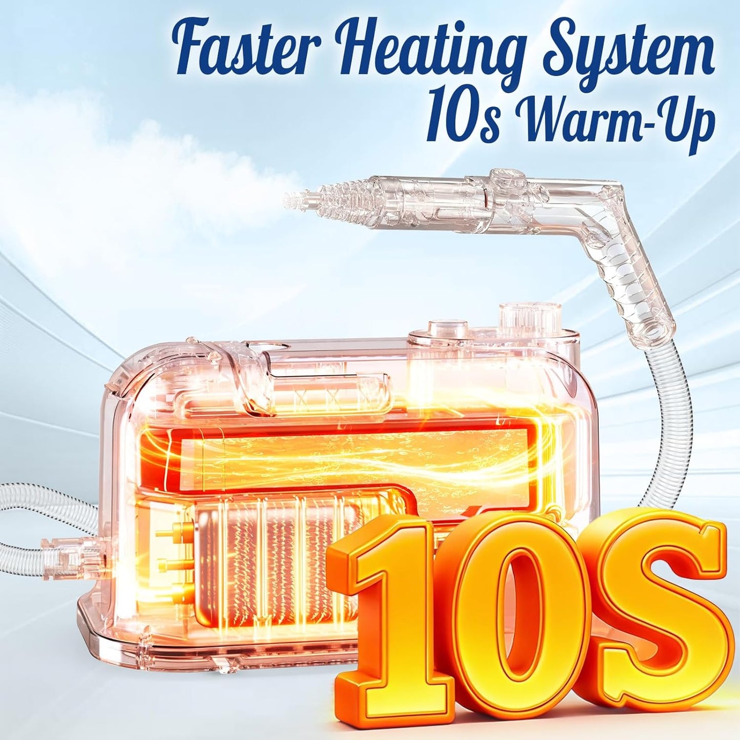 60.87oz Heavy Duty Steam Cleaner 10s Rapid Heating Handheld Steam Cleaner for Home, Steamer for Cleaning for Home, Car, Grout, Tile, Floor, Dirt