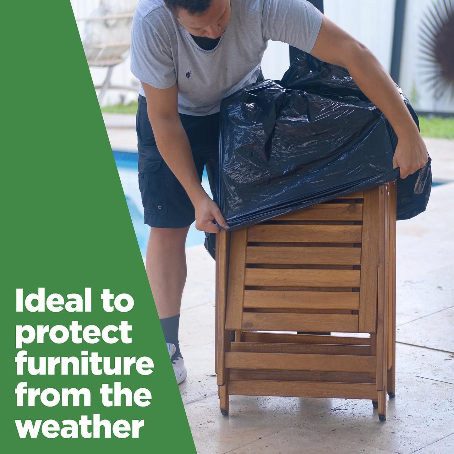 ToughBag 95-96 Gallon Trash Bags Heavy Duty, Black Garbage Bags (50 COUNT) Extra Large 90, 95, 96, 100 Gallon Can Liners - Made In USA