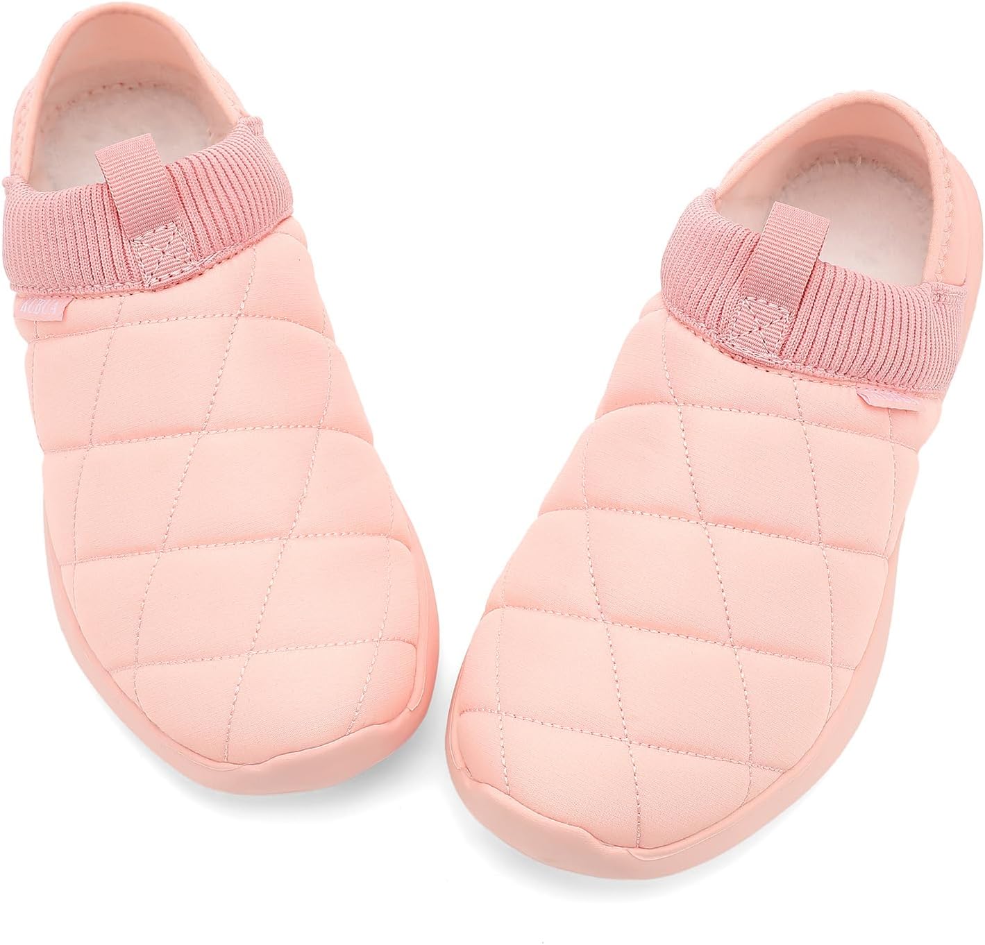 KUBUA Slippers for Men and Womens Indoor House Shoes Plush Slip on Outdoor Garden Loafers