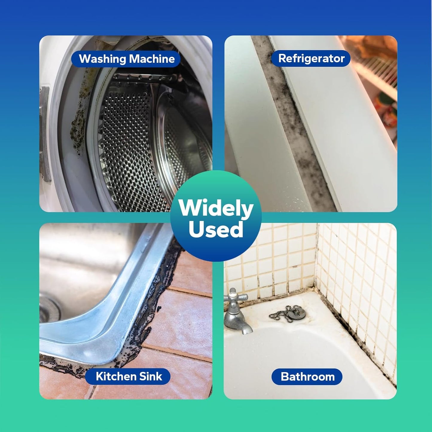 Home Remover Gel (5 Fl oz), Multifunctional Stain Remover, Washing Machine Cleaner, Refrigerator Strips, Grout Cleaner Best for Floor Tile, Home Sink, Kitchen, Showers (1 Pack)