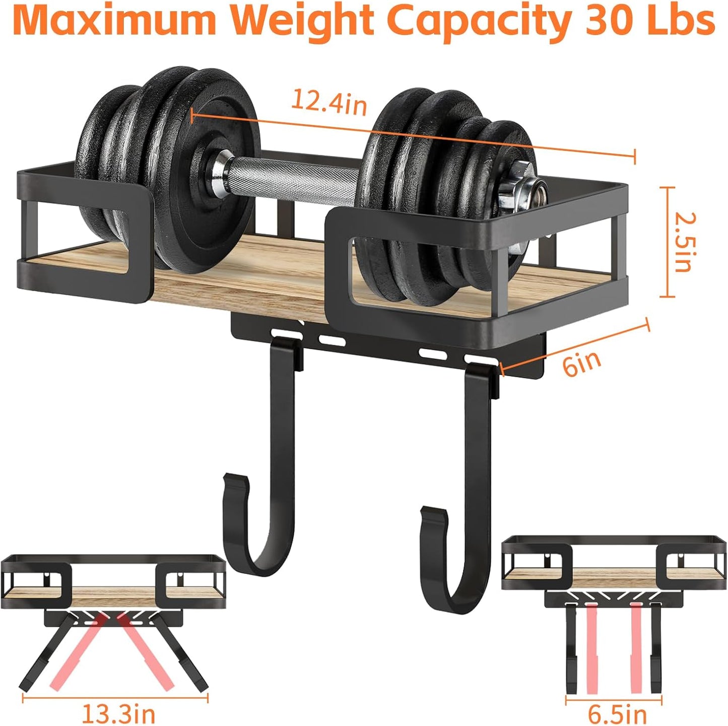 Ironing Board Holder Wall Mount, Iron Board Wall Hanger, Sewing, Laundry Room Organization, Black, T&V Shaped Space Saving Iron Holder for Laundry Room Decor and Accessories, Organization and Storage