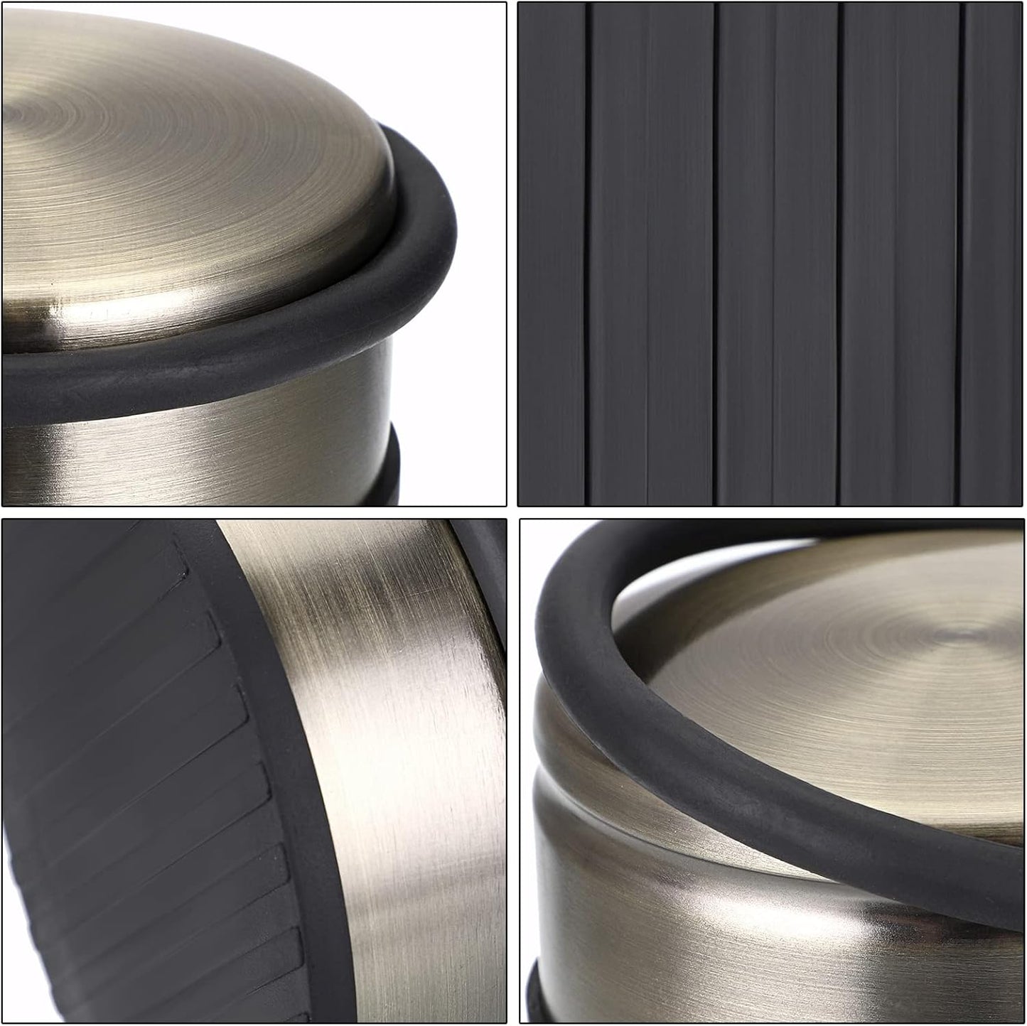 Sumnacon Heavy Duty Floor Door Stopper No Drill, Durability Stainless Steel Door Stops with Anti-Skid Rubber - Contemporary Decorative Safety Doorstop for Home Office Commercial Industrial, Bronze